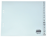 Divider Pvc A5 (A-Z) PVC  grey - Al Masam Stationery LLC